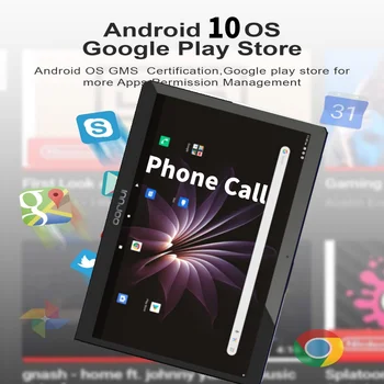 10.1 COLIŲ F106 Plius 3G Telefono ryšys Android 10 