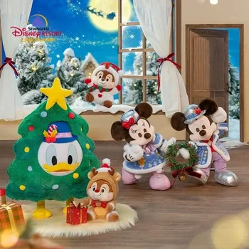 11 Cm Disney Žiemos Mickey Ir Draugai Serijos Mickey Minnie Chip&Dale Ančiukas Donaldas Pliušinis Toysdoll Vaikams Kalėdų Dovanos