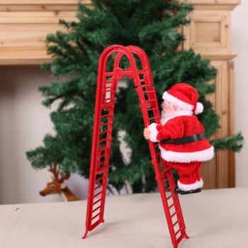 2024 M. Kalėdų Elektros Santa Claus Laipiojimo Laiptais Pliušinis Lėlės Kūrybos Muzikos Kalėdų Vaikas Žaislą Dovanų Naujieji Metai Apdaila