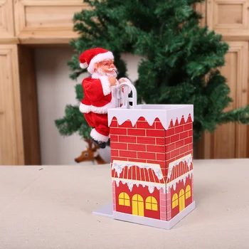 2024 M. Kalėdų Elektros Santa Claus Laipiojimo Laiptais Pliušinis Lėlės Kūrybos Muzikos Kalėdų Vaikas Žaislą Dovanų Naujieji Metai Apdaila