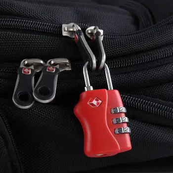 Apsaugos Saugumo Bagažo Užrakinti blogų oro sąlygų Saugiai Kodas TSA Užraktas Muitinės Užraktas Derinys Užraktas 3 Dial Skaitmenų Derinys Užraktas