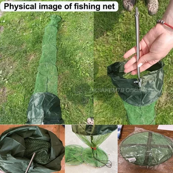 Fyke Net Žuvis Krepšelį Žvejybos Ju Didelių Saugojimo Rūdžių Įrodymas Medžiagos Gyvų Žuvų Žvejybos Su Purškikliu Žuvų Narve Ilgai, Net Krepšys