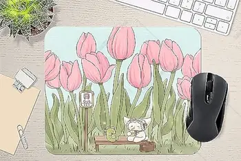 Kawaii Pelės Mygtukai Cute Kačių Anime Šviesiai Žalia Raudona Pelės Kilimėlis Aikštėje Vandeniui Žaidimų Pelės Padas Stalinis Kompiuteris Nešiojamas Biuras