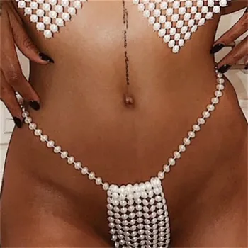 Moterų 2023 Seksualus pearl Bikini Komplektas