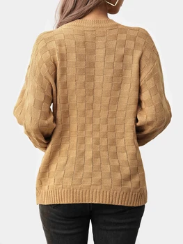 Naujas Atvykimo moteriški megztiniai (Puloveriai Mados elegantiškas Megztinis Megztas Liemenes, Atsitiktinis Viršų Pavasarį Rudenį