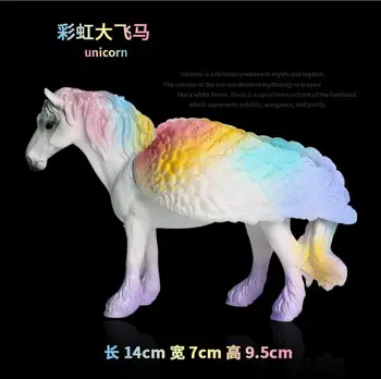 Naujų Statinių Modeliavimas Gyvūnų Modelio Mitologija Legenda Vaivorykštė Vienaragis Didelis Pegasus Plastiko Žaislas