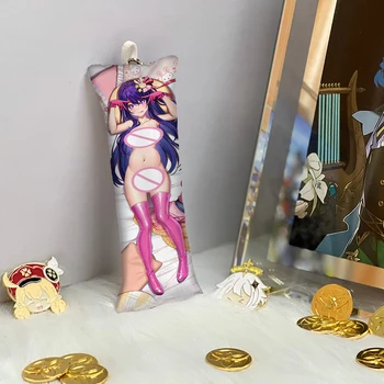 Oshi Ne Ko Hoshino Ai Mini Dakimakura Key Chain Bag Pakabukas Anime Priedai Kūno Pagalvė Paketų Prižiūrėtojų Raktinę Maišelį Pakabukas Dvipusės