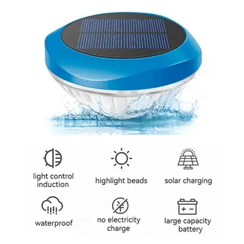 Saulės Kintama Šviesos diodų (LED) Žibintai Baseinas Vandeniui Saulės Galia 7 LED Spalva Keičiasi Dekoro Vandens Drift Lempos Žvejybos Šviesos