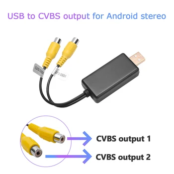 USB CVBS RCA Vaizdo Išėjimas Adapteris Box Sąsają Prijungti prie TV Ekrano Įrenginys, Skirtas 