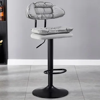 Šiaurės Kavos Baro Kėdės Minimalistinis Sidabro Barbershop Aukštos Baro Kėdės Metalo Virtuvės Cadeiras De Jantar Modernūs Baldai